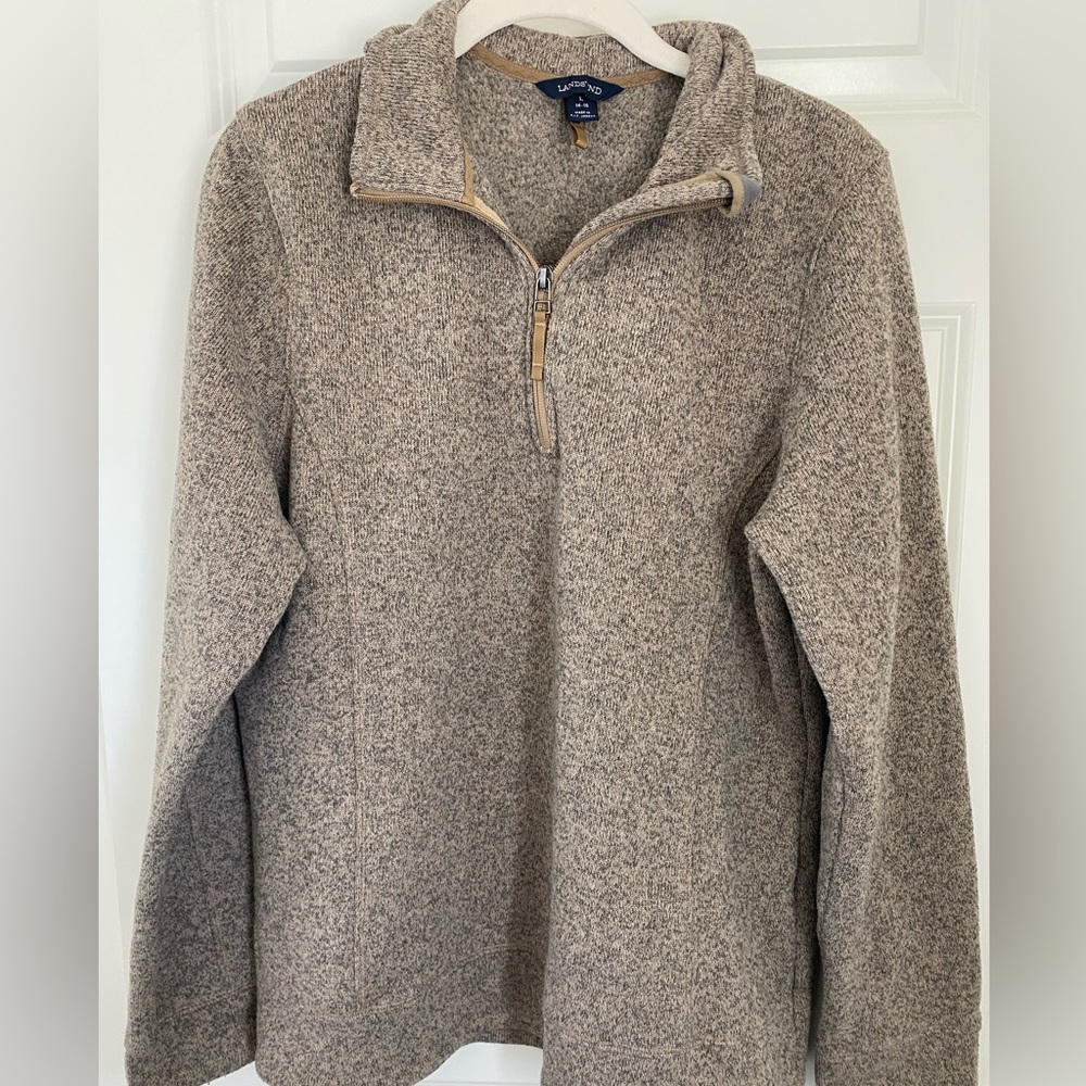 Lands' End Boys Pullover Quarter-Zip Long sleeve